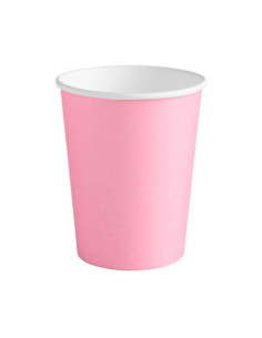 Vaso rosa pastel cartón BIODEGRADABLE 270cc 10ud | Ducaval | Envios 2