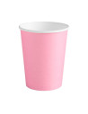 Vaso rosa pastel cartón BIODEGRADABLE 270cc 10ud | Ducaval | Envios 2
