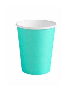 Vaso verde menta cartón BIODEGRADABLE 270cc 10ud | Ducaval | Envíos 2