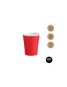 Vaso cartón rojo biodegradable 270cc 10ud | Ducaval | Envíos 24/48 ho