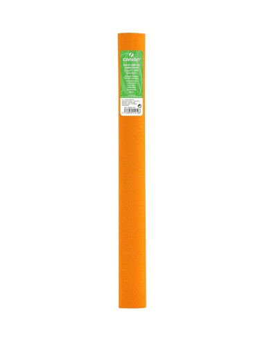 Rollo 50x250 cm canson cresp naranja  | Ducaval | Envías 24/48 horas 