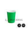 Vaso verde cartón BIODEGRADABLE 270cc 10ud Ducaval envios 24/48 horas