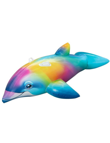 Hinchable delfín arcoiris 168x66cm | Ducaval | Envías 24/48 horas 
