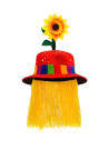 Sombrero terciopelo de payaso con pelo y girasol| Ducaval | Envías 24