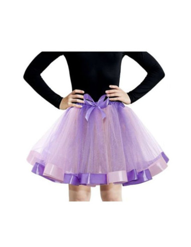 Tutu lazo 30 CM bicolor lila/rosa| Ducaval | Envías 24/48 horas