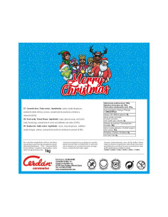 Caramelos corazón 3D Feliz Navidad  | Ducaval | Envías 24/48 horas 
