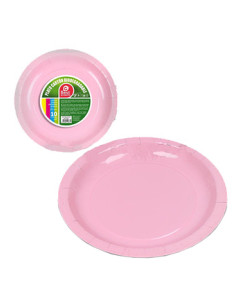 Plato cartón rosa baby 20cm  Disfraces Ducaval