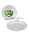 Plato biodegradable grande 22,00 x 1,90cm | Ducaval | 2448 h envios
