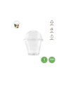 ¡Vaso transparente con cupula 270ml especial uvas 5 uds | Ducaval | E