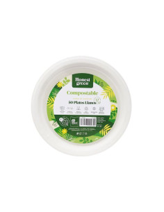 Plato compostable 17cm | Ducaval | Envíos 24/48h