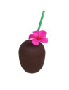 Vaso coco con pajita 650ml | Ducaval | Envíos 24/48 horas