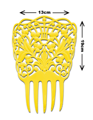 Peineta amarilla grande