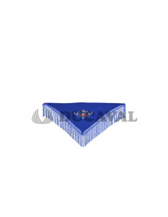 Mantón pequeño bordado azul royal
