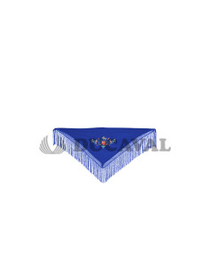 Mantón pequeño bordado azul royal