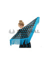 Mantón negro lunares azules