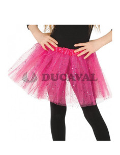 Tutu de purpurina fucsia infantil | Ducaval | Envíos 24/48 horas 