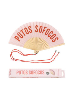 Abanico "putos sofocos" rosa y rojo | Ducaval | Envías 24/48 horas 