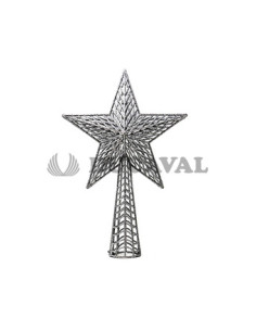 Remate estrella plata 37cm | Ducaval | Envíos 24/48 horas