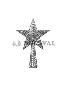 Remate estrella plata 37cm | Ducaval | Envíos 24/48 horas