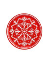 Platos  navideños winter rojos 23cm | Ducaval | Envías 24/48 horas 