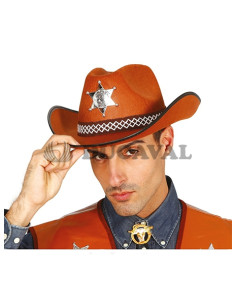 Sombrero Sheriff marrón adulto | Ducaval | Envíos 24/48h