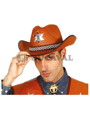 Sombrero Sheriff marrón adulto | Ducaval | Envíos 24/48h