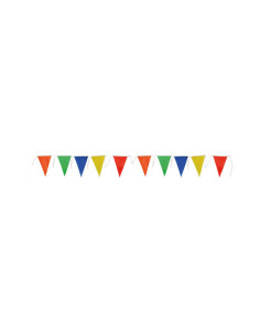 Banderines fiesta  Banderines decorativos triángulo multicolor