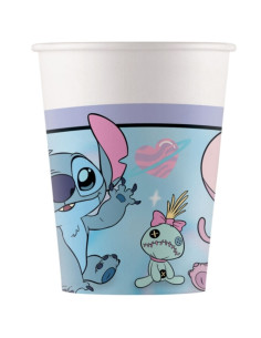 Vasos cartón Stitch and Angel 20cl 8ud