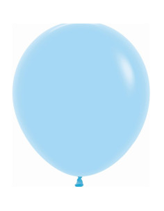 Globo látex azul pastel mate 45cm 25ud | Ducaval | Envías 24/48 horas