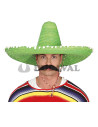 Sombrero mejicano verde paja 60cm | Ducaval | Envíos 24/48 horas 