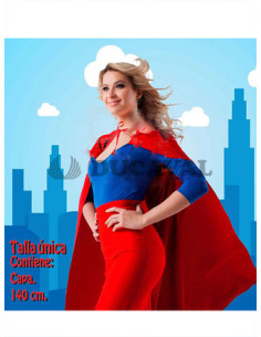 Capa roja sin cuello 140 cm