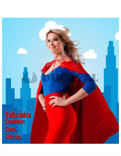Capa roja sin cuello 140 cm