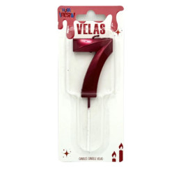 Vela biselada rojo 7 | Ducaval | Envías 24/48 horas 