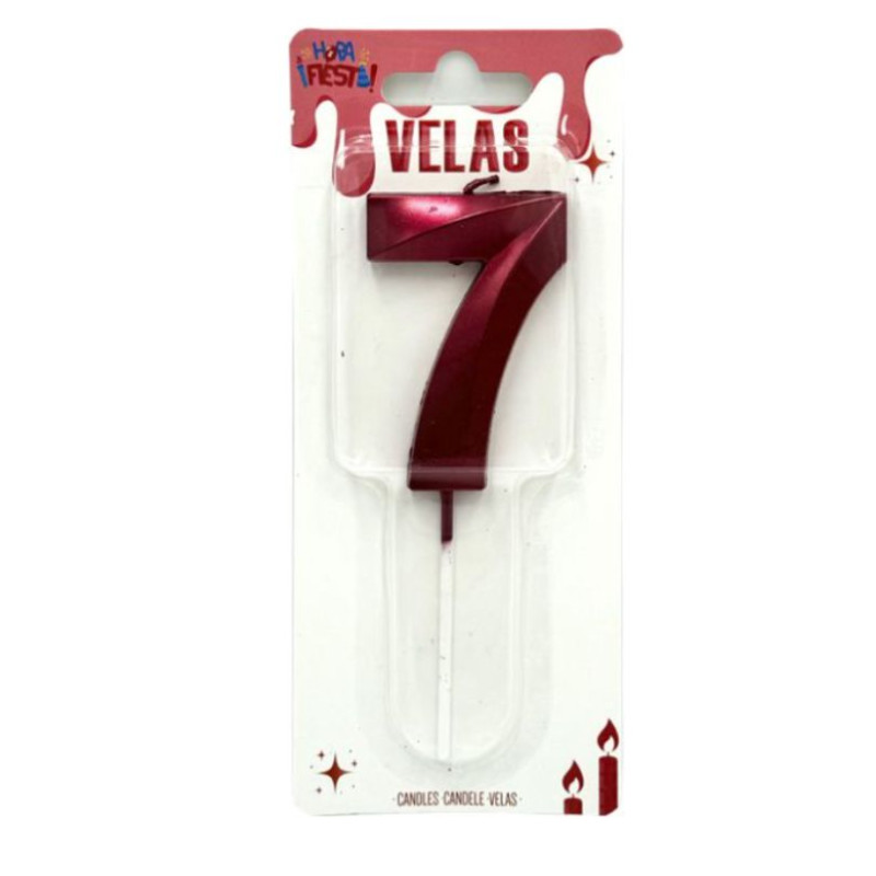 Vela biselada rojo 7 | Ducaval | Envías 24/48 horas 