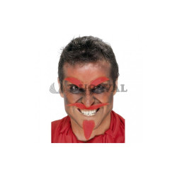 Barba bigote y cejas demonio