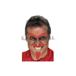 Barba bigote y cejas demonio