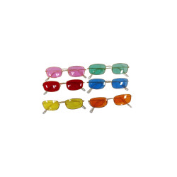 Gafas hippie cuadradas cristal colores | Ducaval | Envíos 24/48 horas