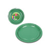 Plato cartón verde 20cm 10ud  Disfraces Ducaval