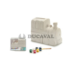 Hucha tren para pintar | Ducaval | Envíos 24/48 horas