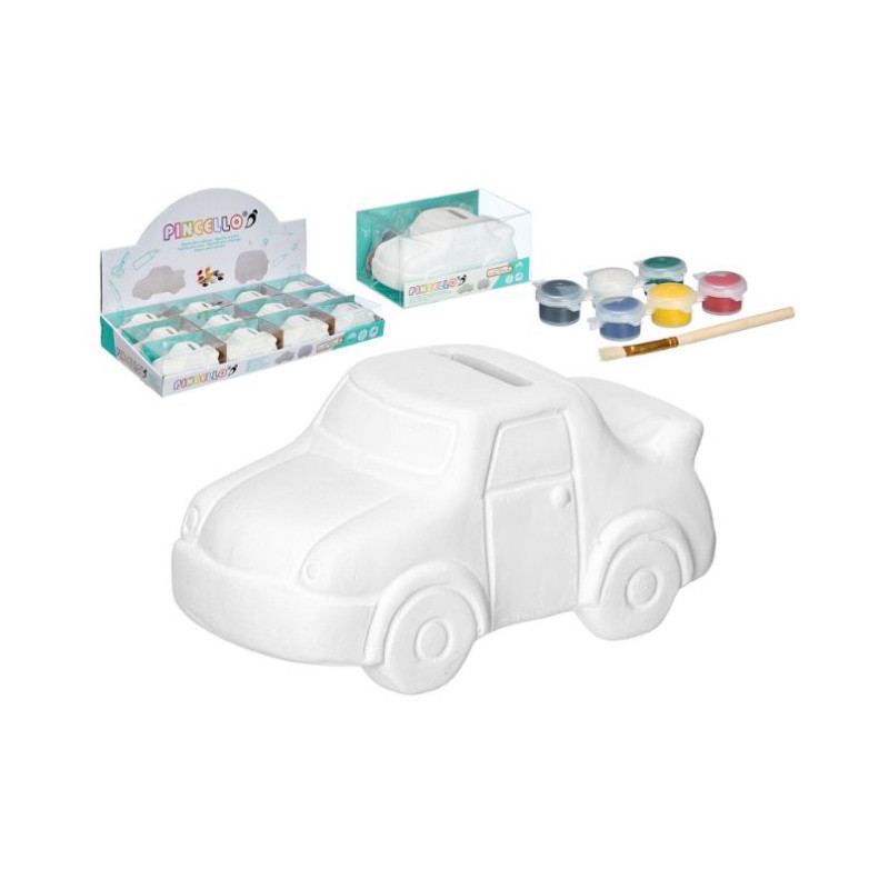 Hucha coche 6 colores pincel  | Ducaval | Envíos 24/48 horas