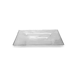 Plato plástico cuadrado transparente grande | Ducaval | Envíos 24/48 