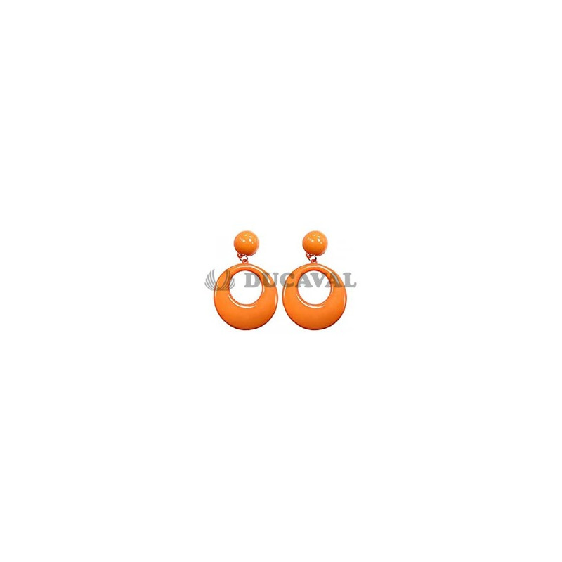 Pendiente grande naranja