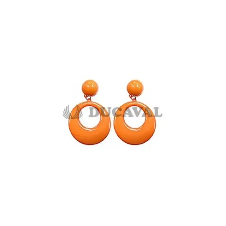 Pendiente grande naranja