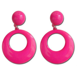 Pendiente pequeño rosa fucsia