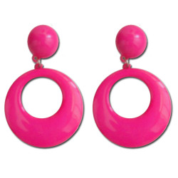 Pendiente pequeño rosa fucsia