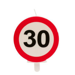Vela 30 cumpleaños señal prohibido | Ducaval | Envíos 24/48 horas