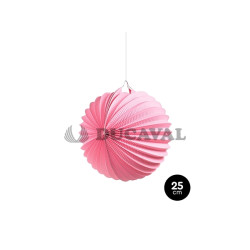 Farolillo papel redondo rosa pastel 25cm 1und