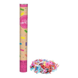 Cañon confeti multicolor biodegradable 60 cm| Ducaval | Envías 24/48 