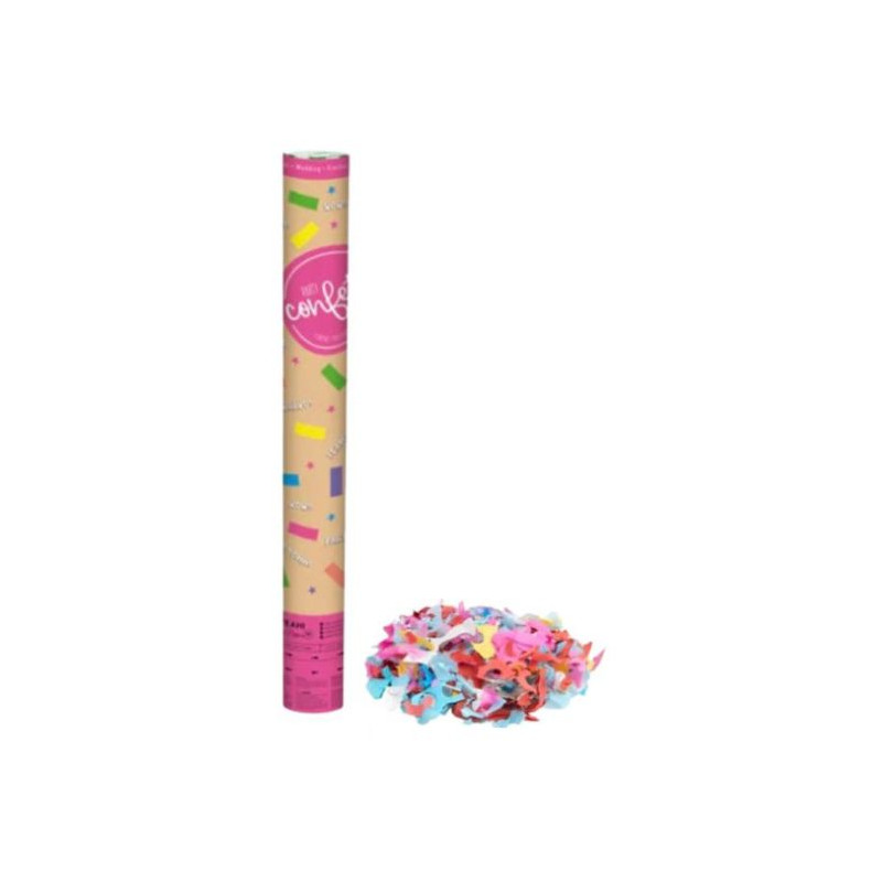 Cañon confeti multicolor biodegradable 60 cm| Ducaval | Envías 24/48 