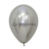 Globo látex plata reflex 30cm 50 unidades  Disfraces Ducaval. 2448 